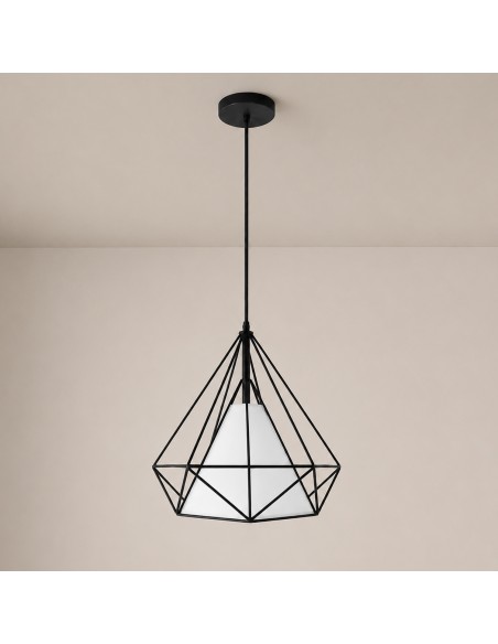 Deckenleuchte Dimen Black M LEDME E27 380x380H mm Metall