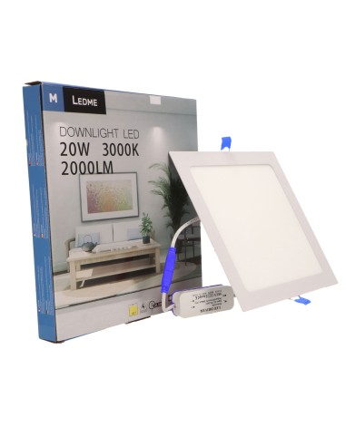 Slim Square LED Panel 20W M LEDME 3000K