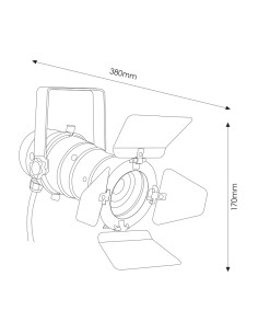 LEDME Decken- oder Wandleuchte Movie für E27 2