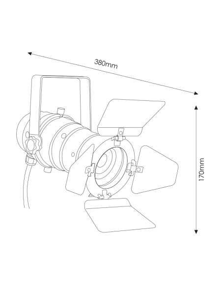 Movie Ceiling or Wall Lamp for E27 M LEDME