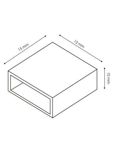 LED Strip Cap 220Vac 15x15x10mm Brand M LEDME