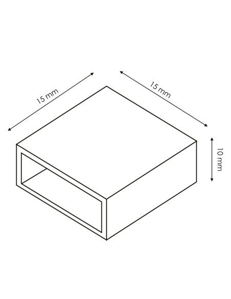 LED Strip Cap 220Vac 15x15x10mm Brand M LEDME