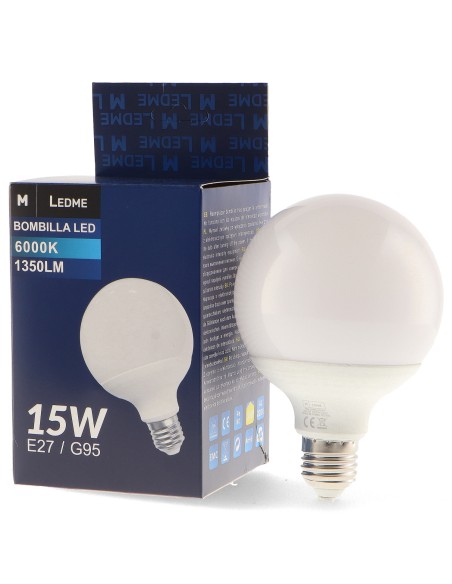 Lâmpada LED E27 G95 15W 4500K