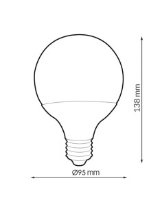 LED Bulb E27 G95 15W 4500K 2