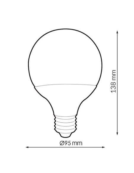 Lâmpada LED E27 G95 15W 4500K