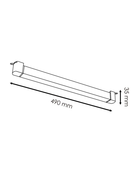 Dhin White Linear Track LED Spotlight 24W Single-phase 3000K