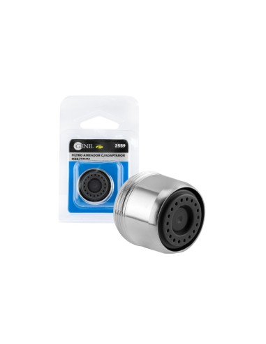 Luftfilter mit Gewindeadapter M22/24 MM, verchromter Kalkbeständiger Körper