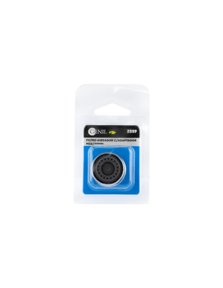 Luftfilter mit Gewindeadapter M22/24 MM, verchromter Kalkbeständiger Körper
