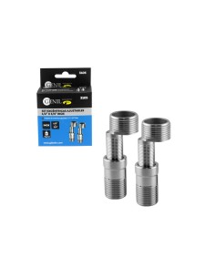 Set de 2 excéntricas ajustables GENIL acero inoxidable 1/2" x 3/4" 55-75 mm