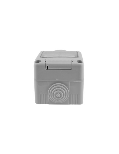Double interrupteur étanche KRANG IP55 10A gris clair