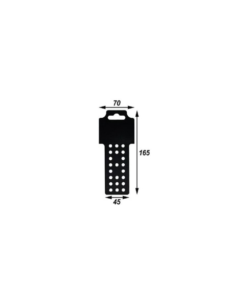 Percha de plástico negro LOGUI 160x70 mm con orificios