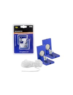 Set of 4 magnetic aluminum angle brackets 4x4 cm with rope