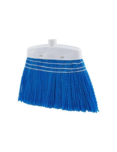 Flat broom with 3 extra-long polypropylene fiber cords