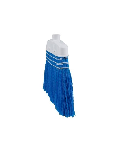 Flat broom with 3 extra-long polypropylene fiber cords