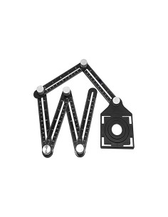 Regla de medición multiángulo WADFOW para azulejos, 12 cm, aleación de aluminio 2