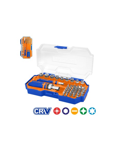 WADFOW 43-piece CR-V Screwdriver Kit with Case