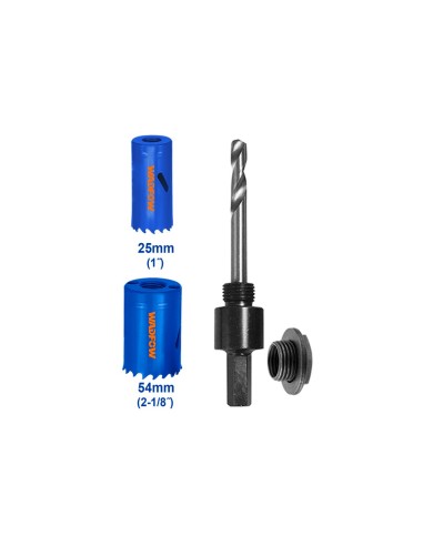 WADFOW 4-Piece Drill Bit Kit for Installing Locks with Hole Saws
