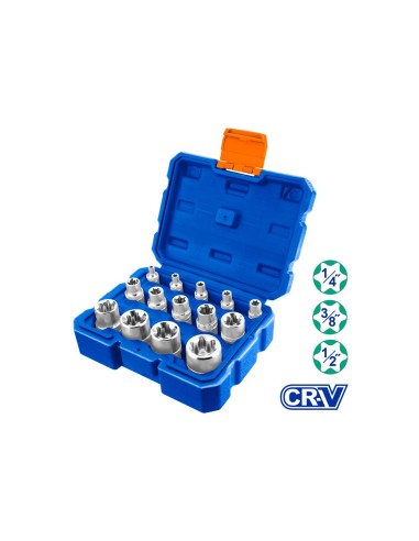 WADFOW 14-Piece Type E Socket Wrench Set in Case