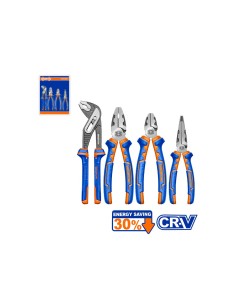 Kit 4 Alicate Wadfow com Alavanca Alta Cr-V de 6 a 10 Polegadas