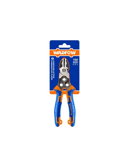 Alicate corte diagonal doble acción 190 mm marca Wadfow