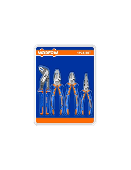 Kit 4 Alicate Wadfow com Alavanca Alta Cr-V de 6 a 10 Polegadas