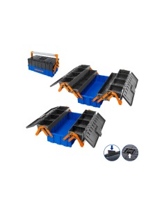 Conjunto de 2 caixas de ferramentas plásticas WADFOW com 3 e 5 bandejas