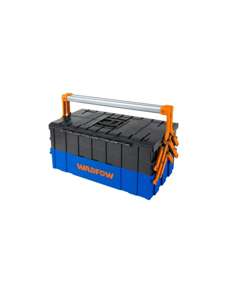 WADFOW 2-piece Plastic Tool Box Set with 3 and 5 Trays