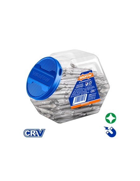 WADFOW 500pcs Magnetic Screwdriver Bits PH2 25mm Cr-V Steel
