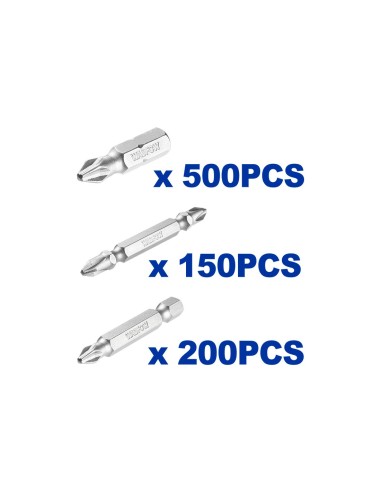 WADFOW 500pcs Magnetic Screwdriver Bits PH2 25mm Cr-V Steel