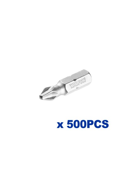 WADFOW 500pcs Magnetic Screwdriver Bits PH2 25mm Cr-V Steel