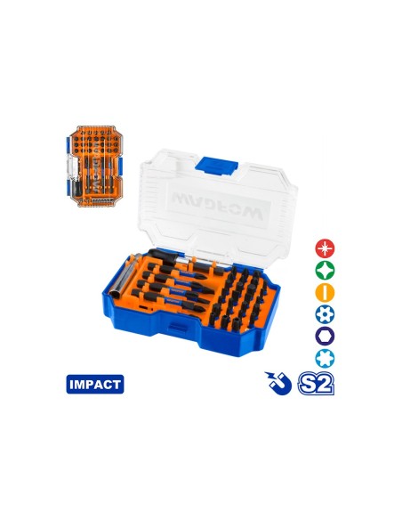 WADFOW 34-Piece Impact Driver Bit Set with Bit Holder in Case