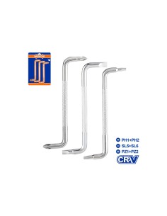 WADFOW CR-V 3-Piece Angled Screwdriver Set with Double-Ended Bits 2