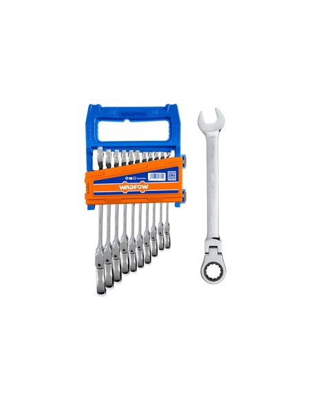 Conjunto de chaves combinadas flexíveis WADFOW 12 peças Cr-Mo 8-19mm
