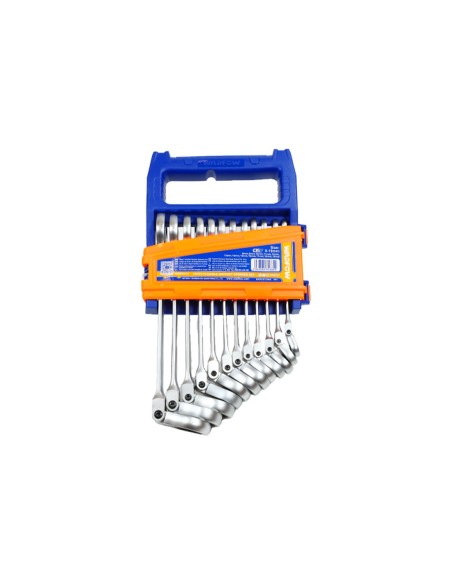 Conjunto de chaves combinadas flexíveis WADFOW 12 peças Cr-Mo 8-19mm