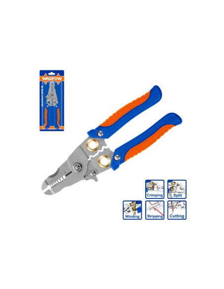 Wadfow Electric Wire Stripper 180mm with Sharp Edge and Two-Tone Handle
