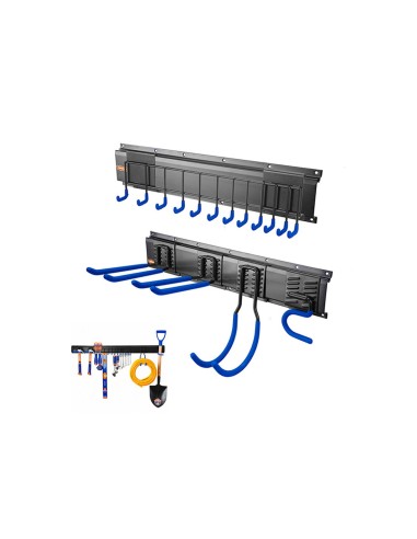 Wadfow Wall Storage Set with Multi-Purpose Rails and Hooks