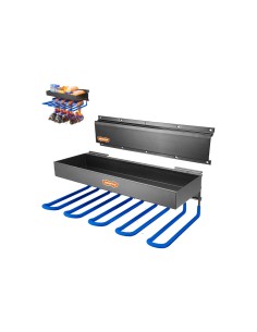 Wadfow 2-Shelf Wall Rack Set with Rail and Hooks