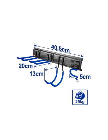 Wadfow Wall Storage Set with Multi-Purpose Rails and Hooks