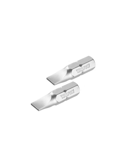 2-piece Flat Bit Set WADFOW SL4.0x0.5mm 25mm CR-V Steel