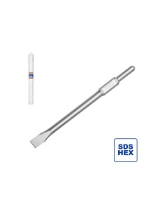 Wadfow Flat Hexagonal Chisel 30x35x400 mm in Case