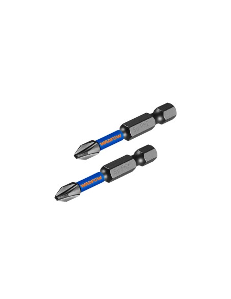 WADFOW 2er Set PH2-Bohrer für Schlagbohrer 50 mm mit Etui