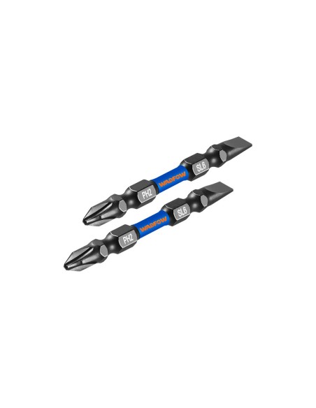Wadfow 2-Piece Impact Driver Bit Set PH2 and SL6 65mm