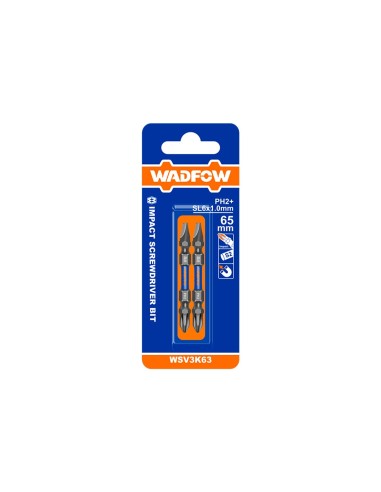 Set de 2 embouts d'impacte PH2 et SL6 65 mm Wadfow