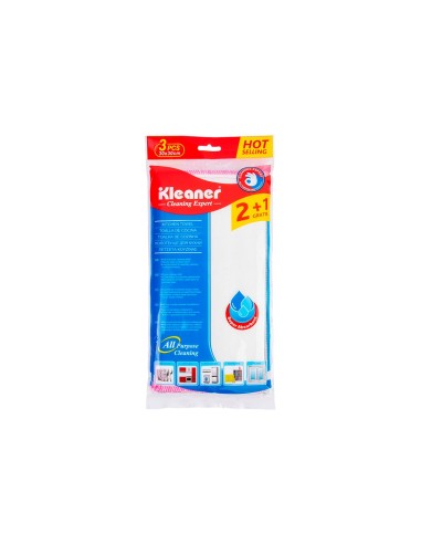 Kleaner Microfiber Kitchen Cloth 30x30cm (Pack of 3)