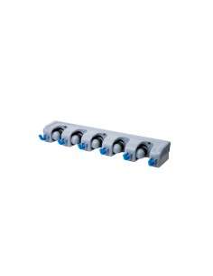 Cuelgaescobas Kleaner Triple con 3 soportes y 4 ganchos en ABS 2