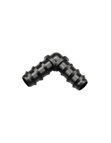 Codo acetal 16mm para tuberías LDPE resistente UV