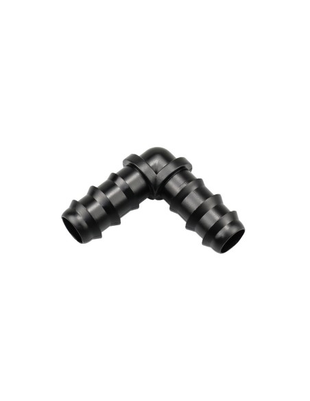 Codo acetal 16mm para tuberías LDPE resistente UV