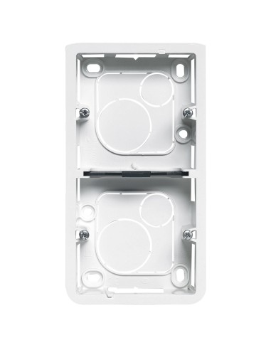 Mosaic Surface Box 4 Modules Vertical Glossy White