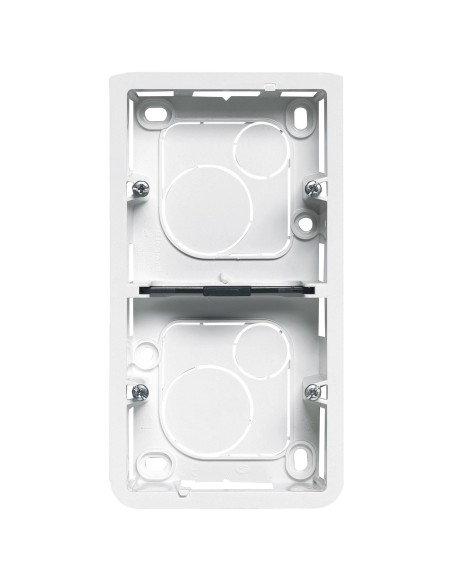 Mosaic Surface Box 4 Modules Vertical Glossy White