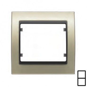 Moldura 2 elementos verticais DORADO MALTA COSSO BJC Mega 22102-DMC